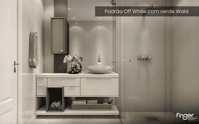 padrão off white com verde wald